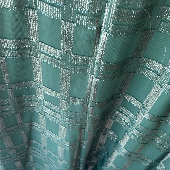 Calvin Klein Green Plaid Dress 3/4 sleeve jewel neck - Picture 6 of 7